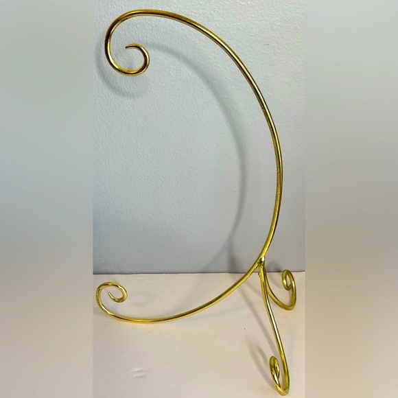 ORNAMENT DISPLAY LARGE GOLD TONE METAL STAND (SET OF 4) - Picture 2 of 3